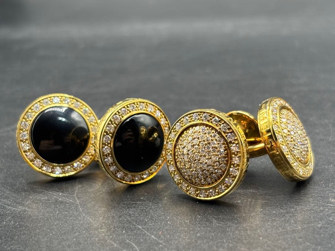 金メッキ カフリンクス 2ペア