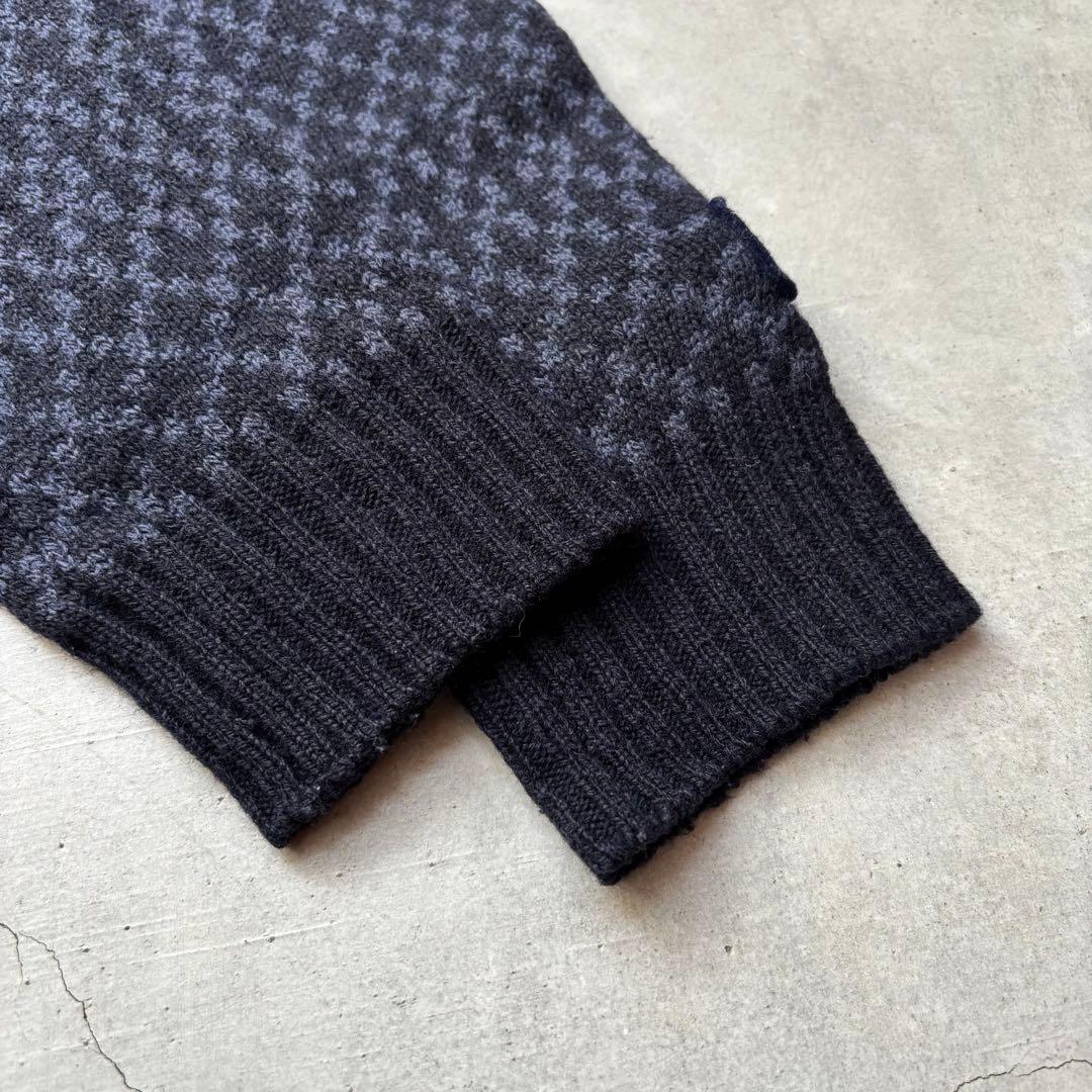 【美品】PEARLY GATES ウール混ニットセーター 宇宙 ワッペン ロゴ