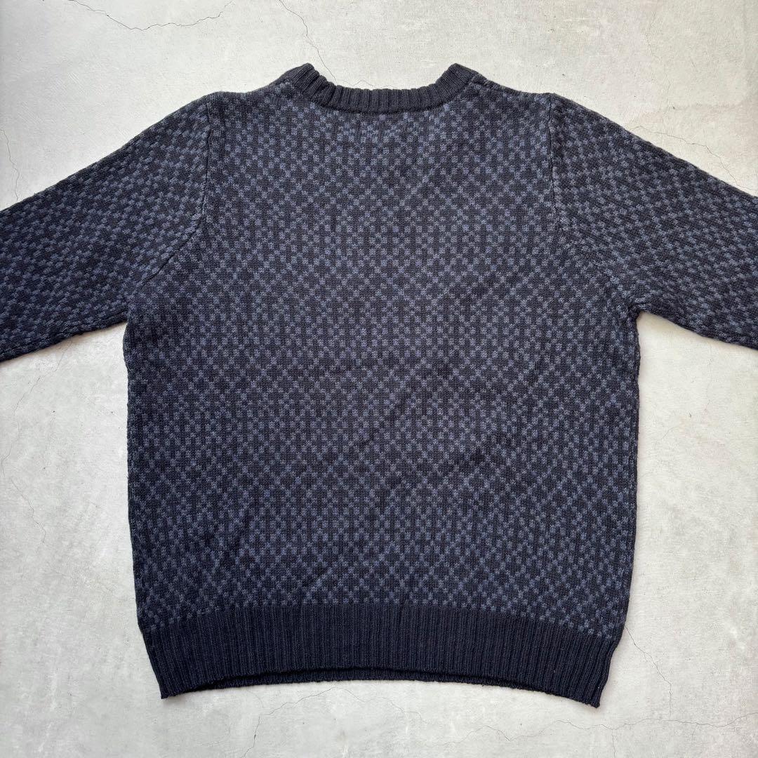 【美品】PEARLY GATES ウール混ニットセーター 宇宙 ワッペン ロゴ