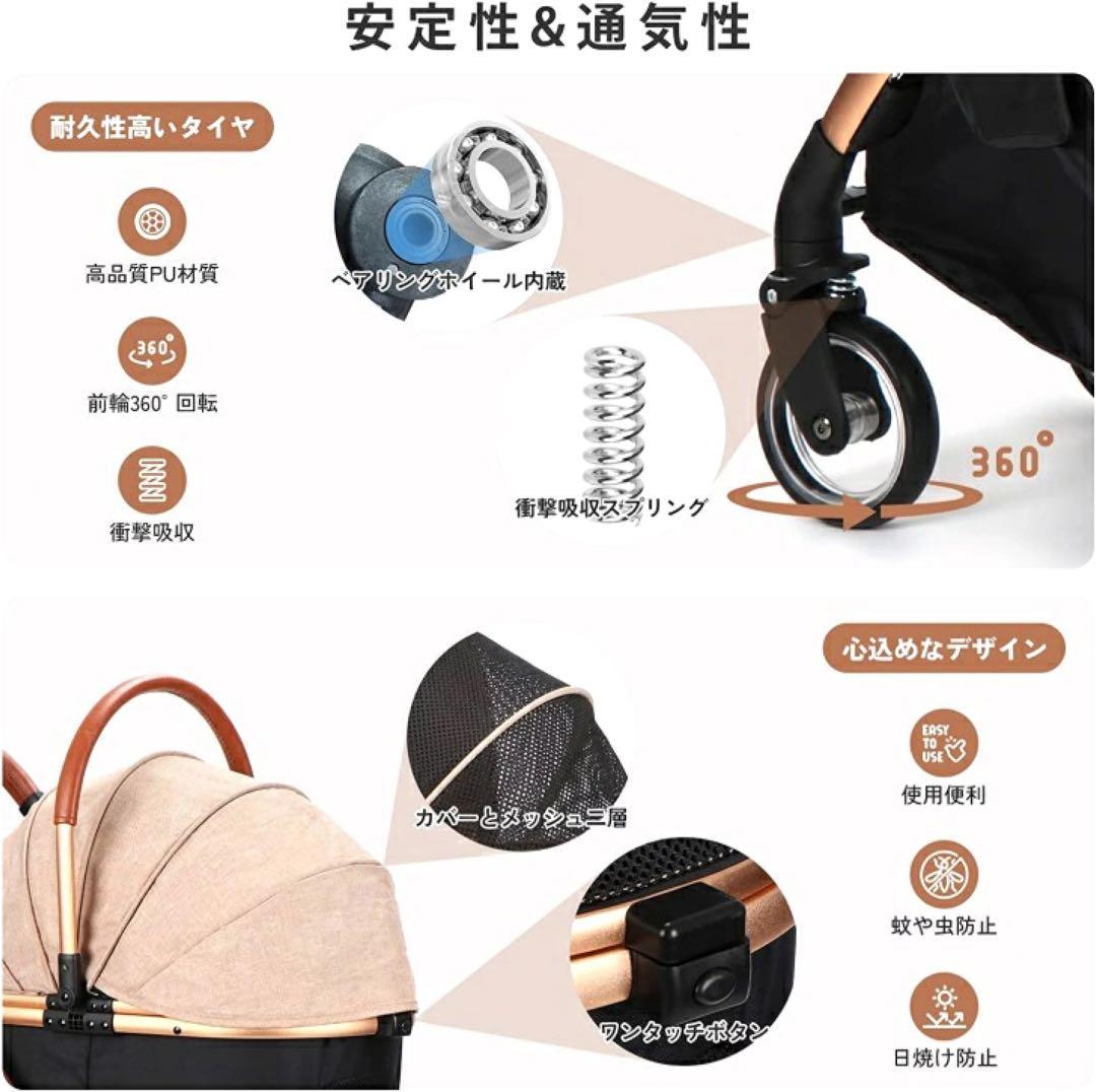 Elmo★新品未開封★SKISOPGO 4輪ペットカート 分離型 折り畳み