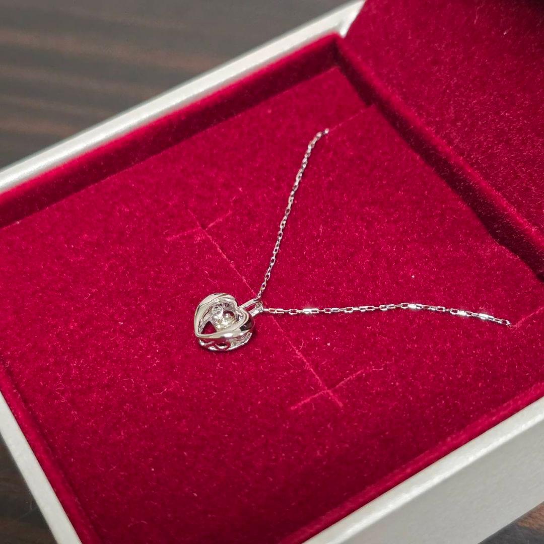 Viju ハート型 ダイヤモンドネックレス