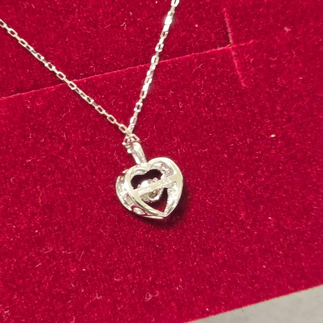 Viju ハート型 ダイヤモンドネックレス