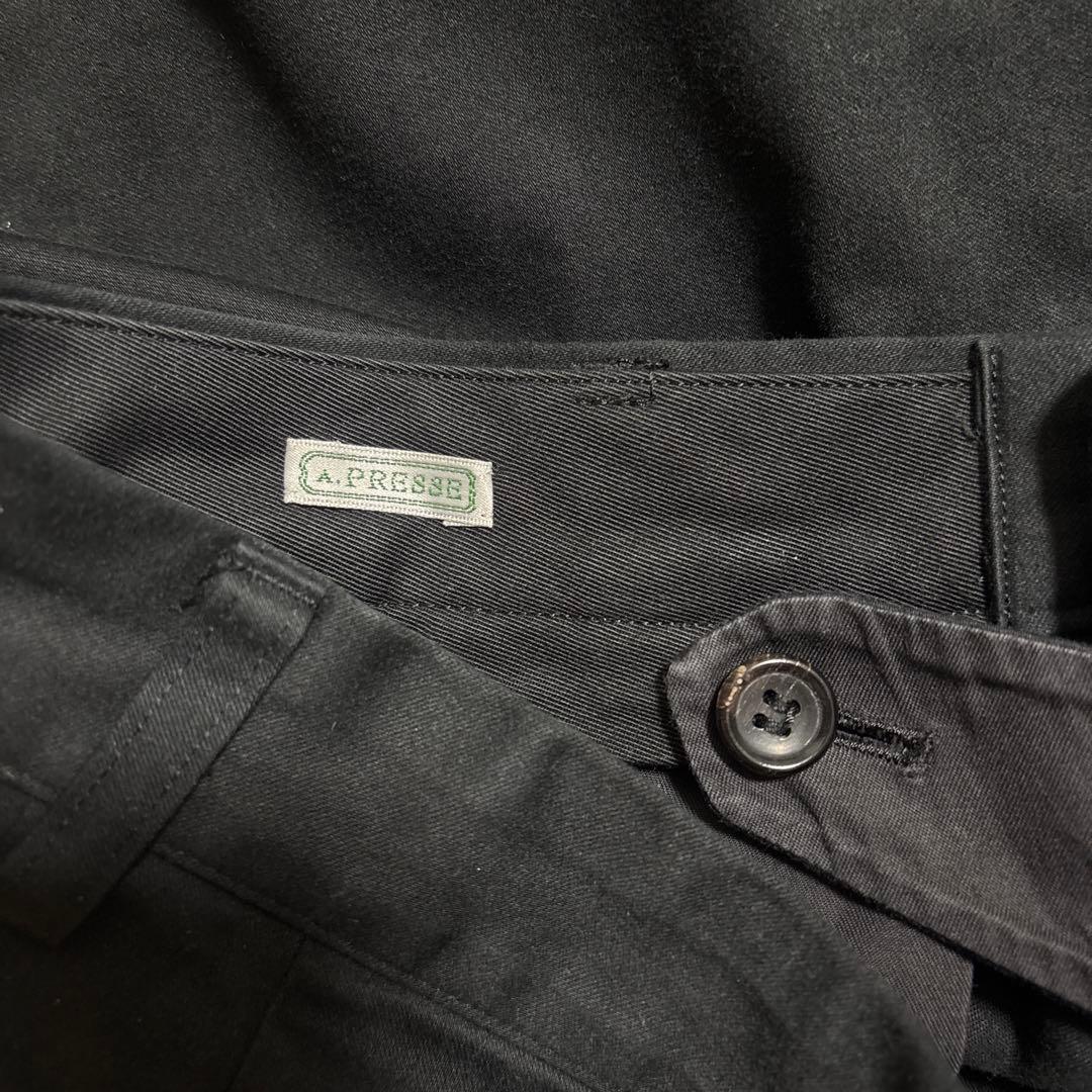 A.PRESSE Chino Trousersブラック アプレッセ　チノパン