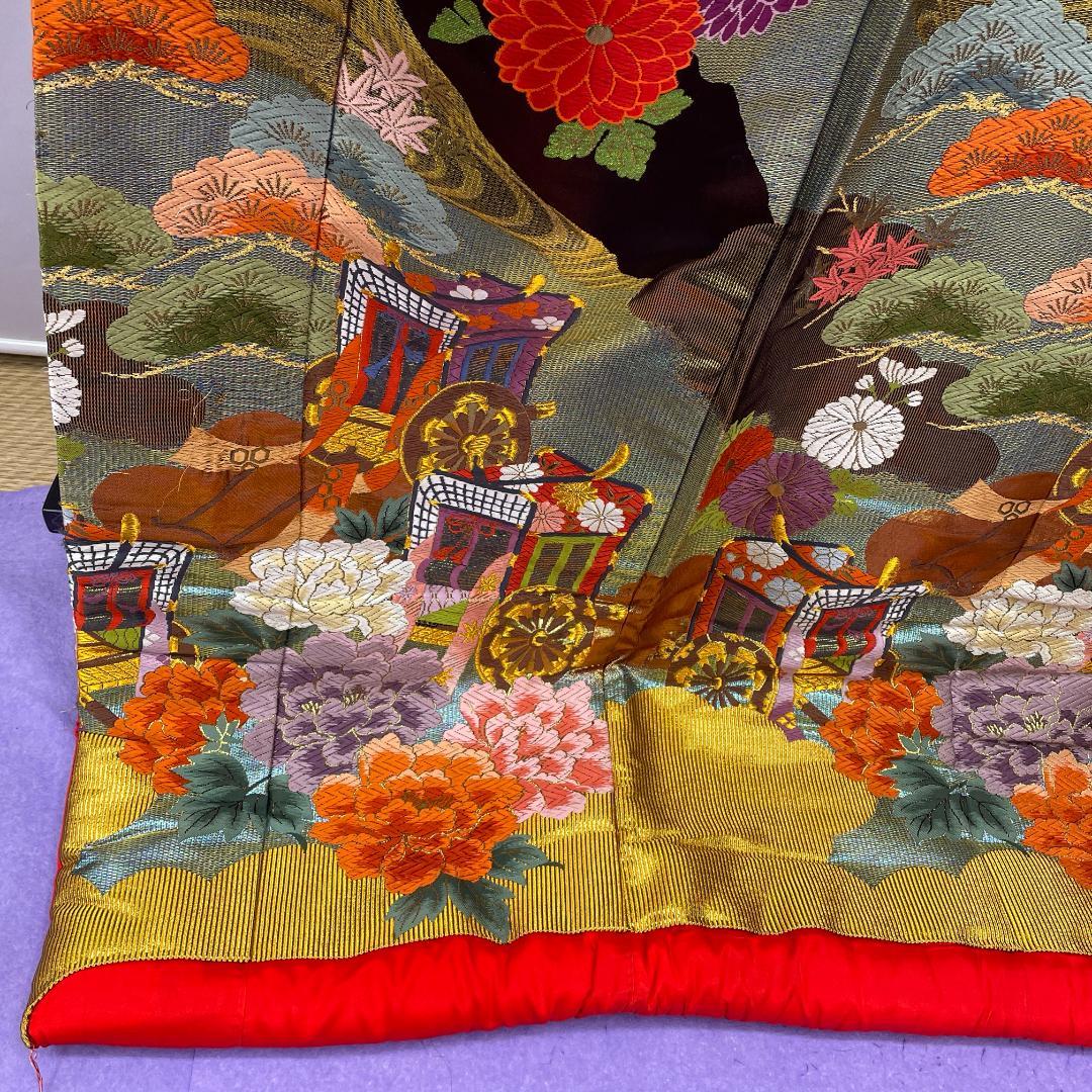 r*o様 オY★2378★ 色打掛 豪華 赤 鶴 金彩 婚礼衣装 新婦 結婚式