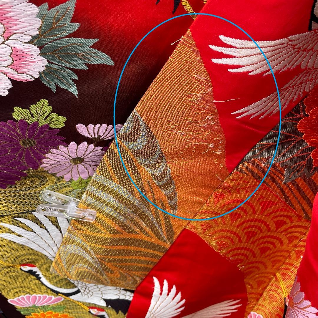 r*o様 オY★2378★ 色打掛 豪華 赤 鶴 金彩 婚礼衣装 新婦 結婚式