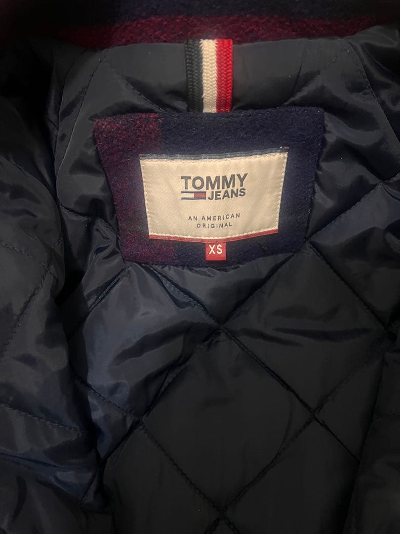  jeansコーデュロイチェックコート