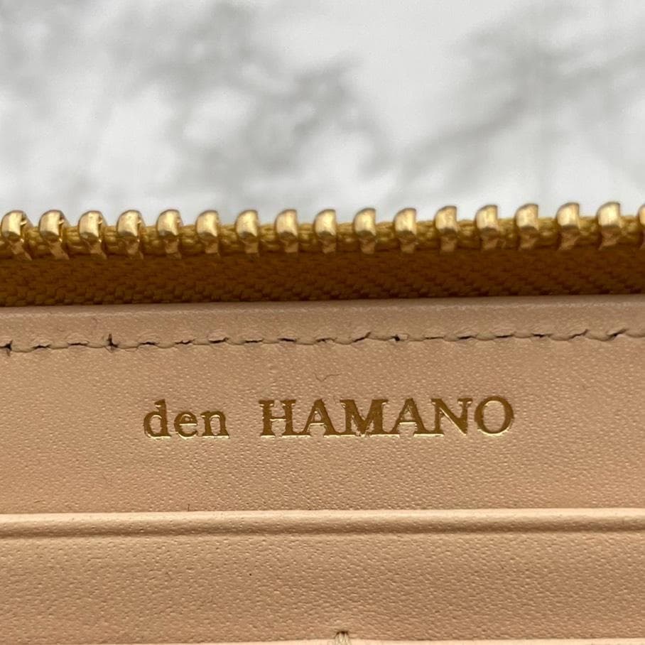 未使用級✨傳濱野 デンハマノ リアルクロコ ラウンドファスナー 長財布 イエロー