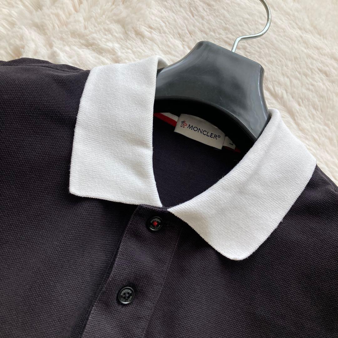 MONCLER モンクレール 黒ポロシャツ メンズ L