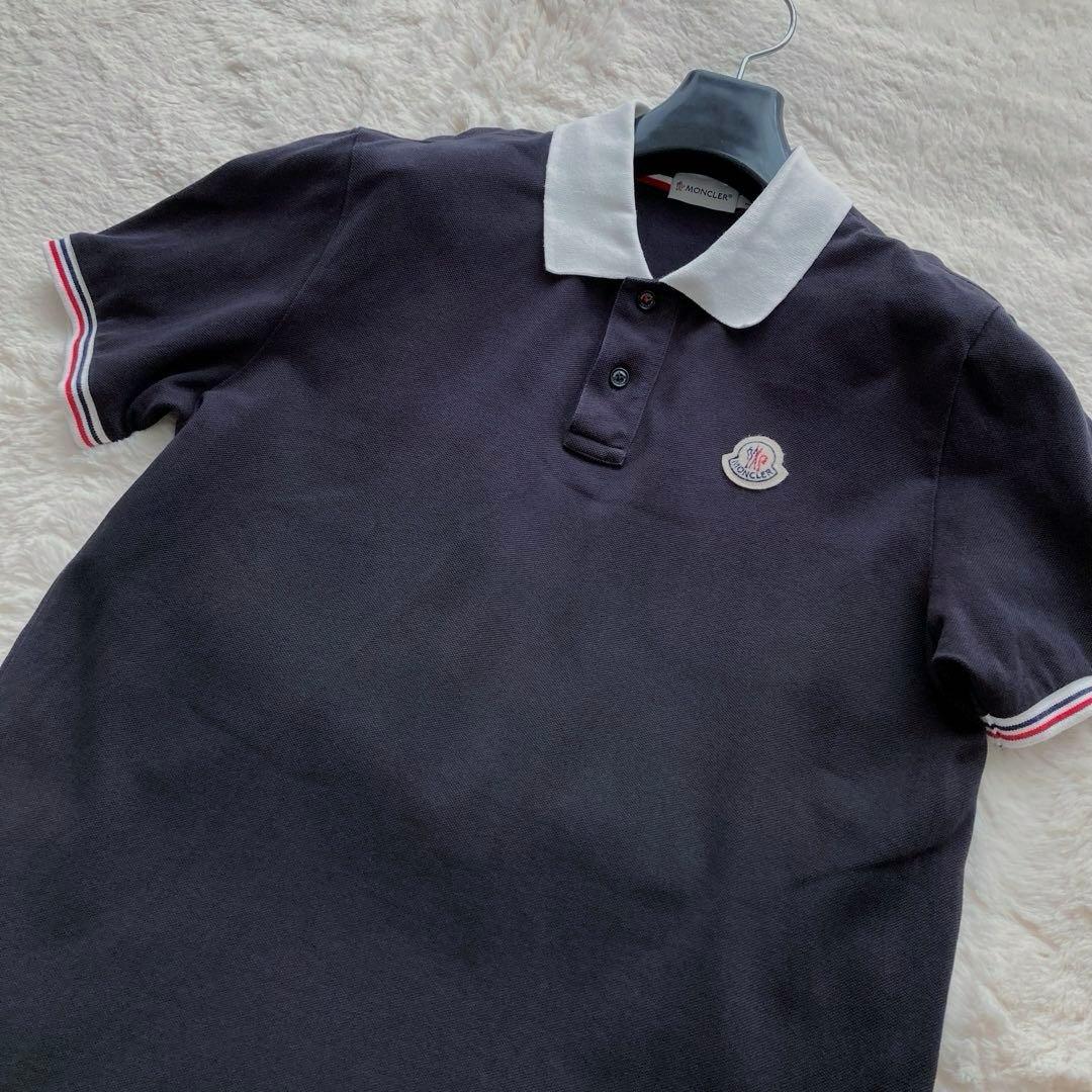 MONCLER モンクレール 黒ポロシャツ メンズ L