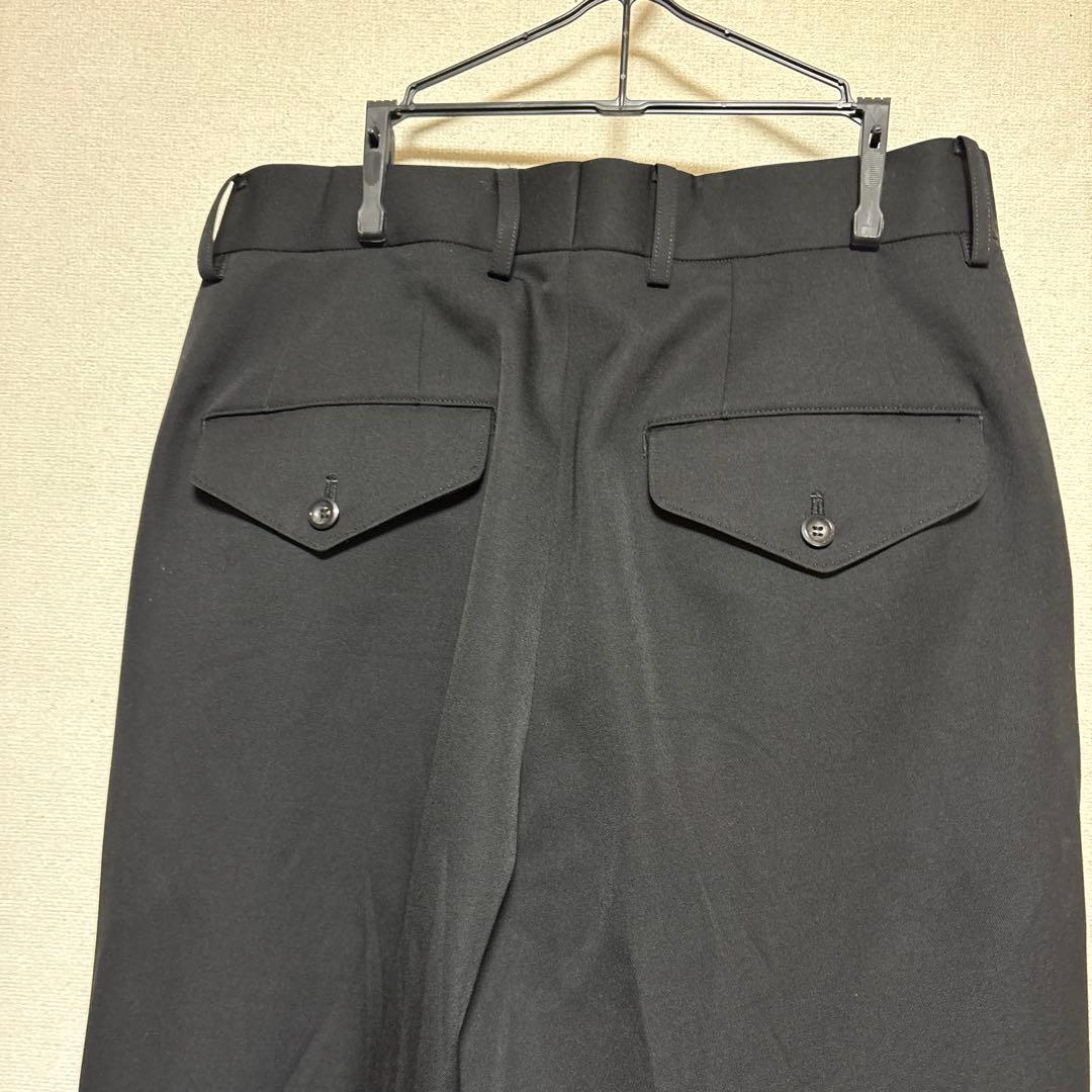 THE RERACS ツータックワイドストレートスラックス　ブラック