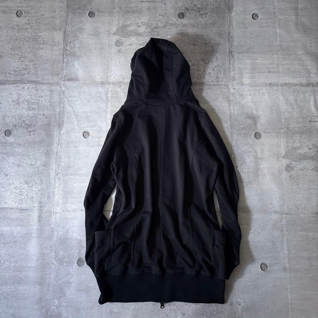 00s スウェット ブルゾン 平成ギャル y2k ダークコア ダブルジップ 黒