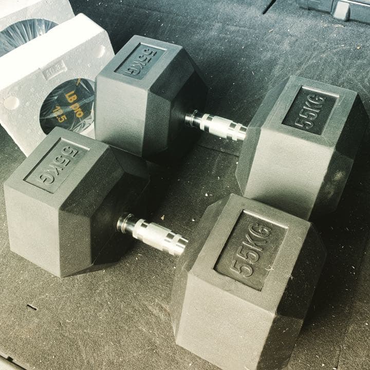 値下げしました　ラバーヘックス  ダンベル  70kg 2個