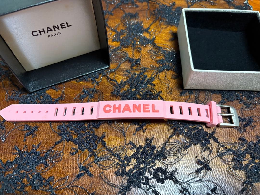 CHANEL ピンク ラバーベルト 約20cm
