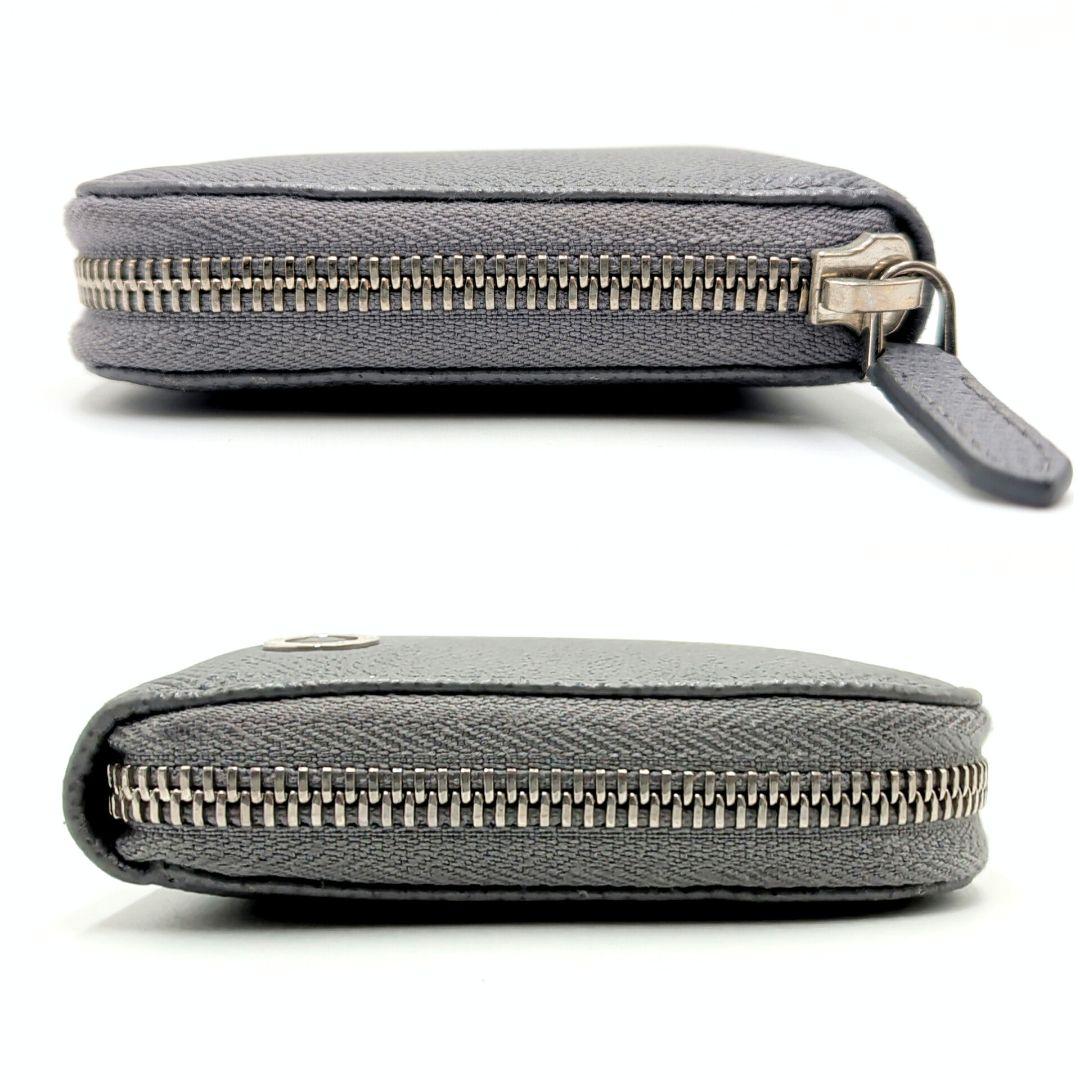 未使用級 BVLGARI ブルガリマン 長財布 サークル 本革 グレー IC搭載