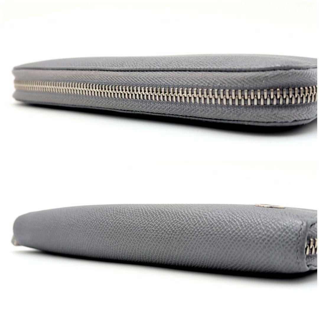 未使用級 BVLGARI ブルガリマン 長財布 サークル 本革 グレー IC搭載