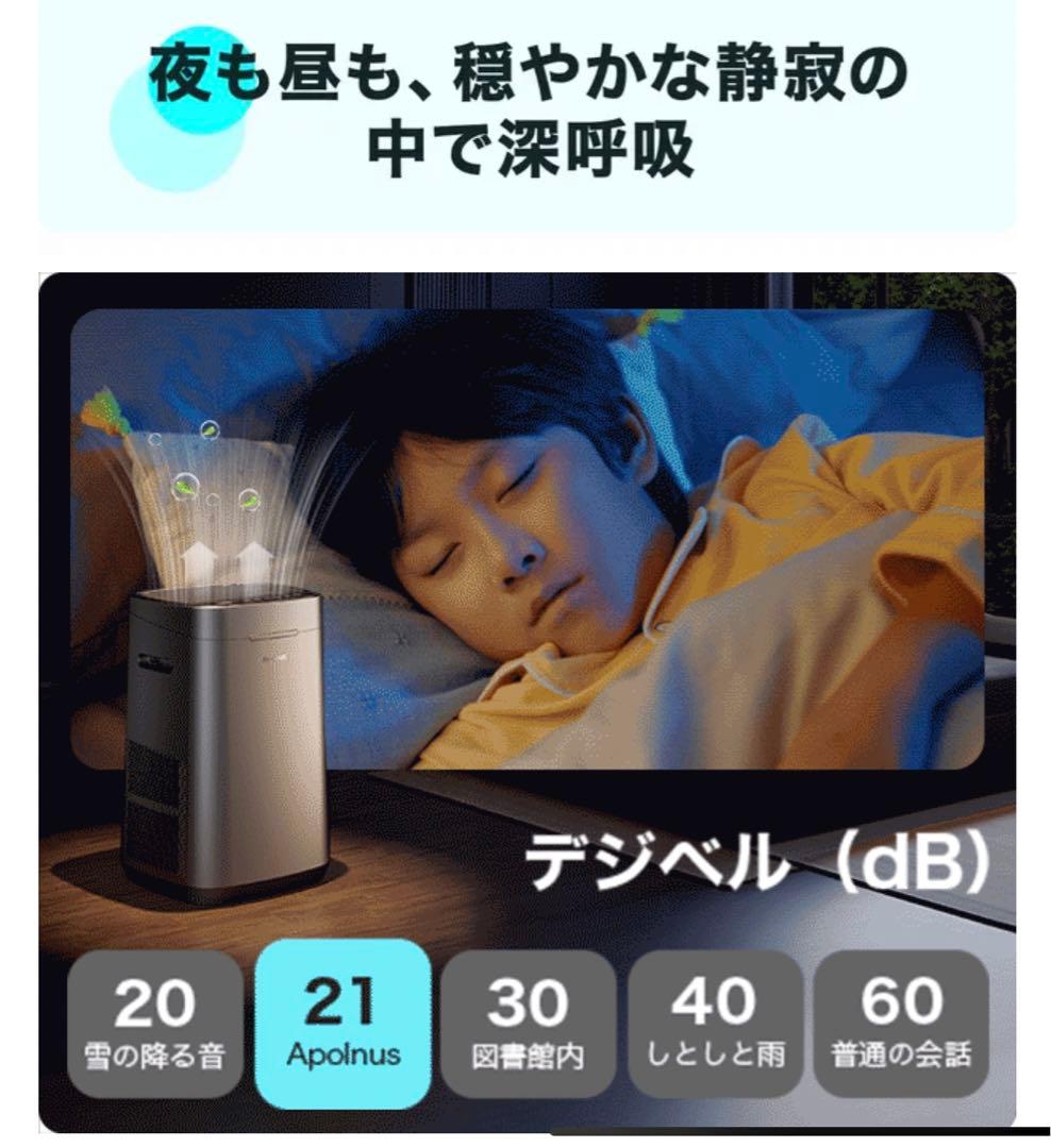 マクアケ　Apolinus 空気清浄機 5段階交換不要フィルター
