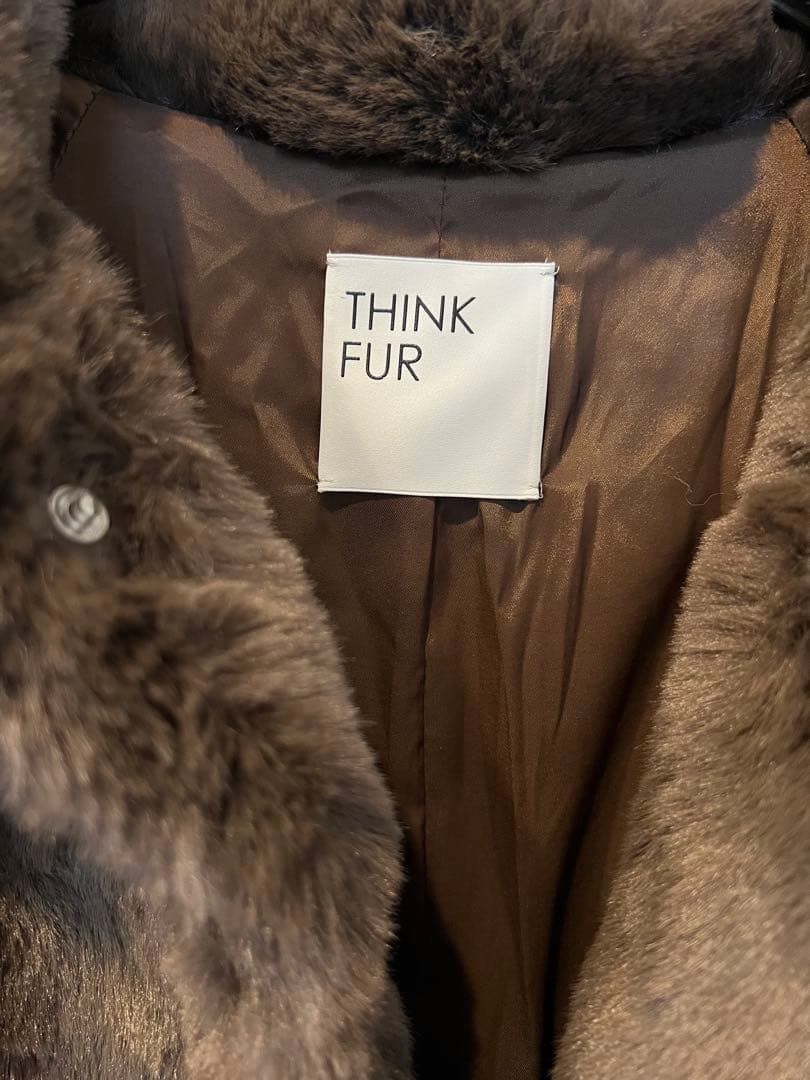 think fur　Rex Like Fur Cocoon Coat