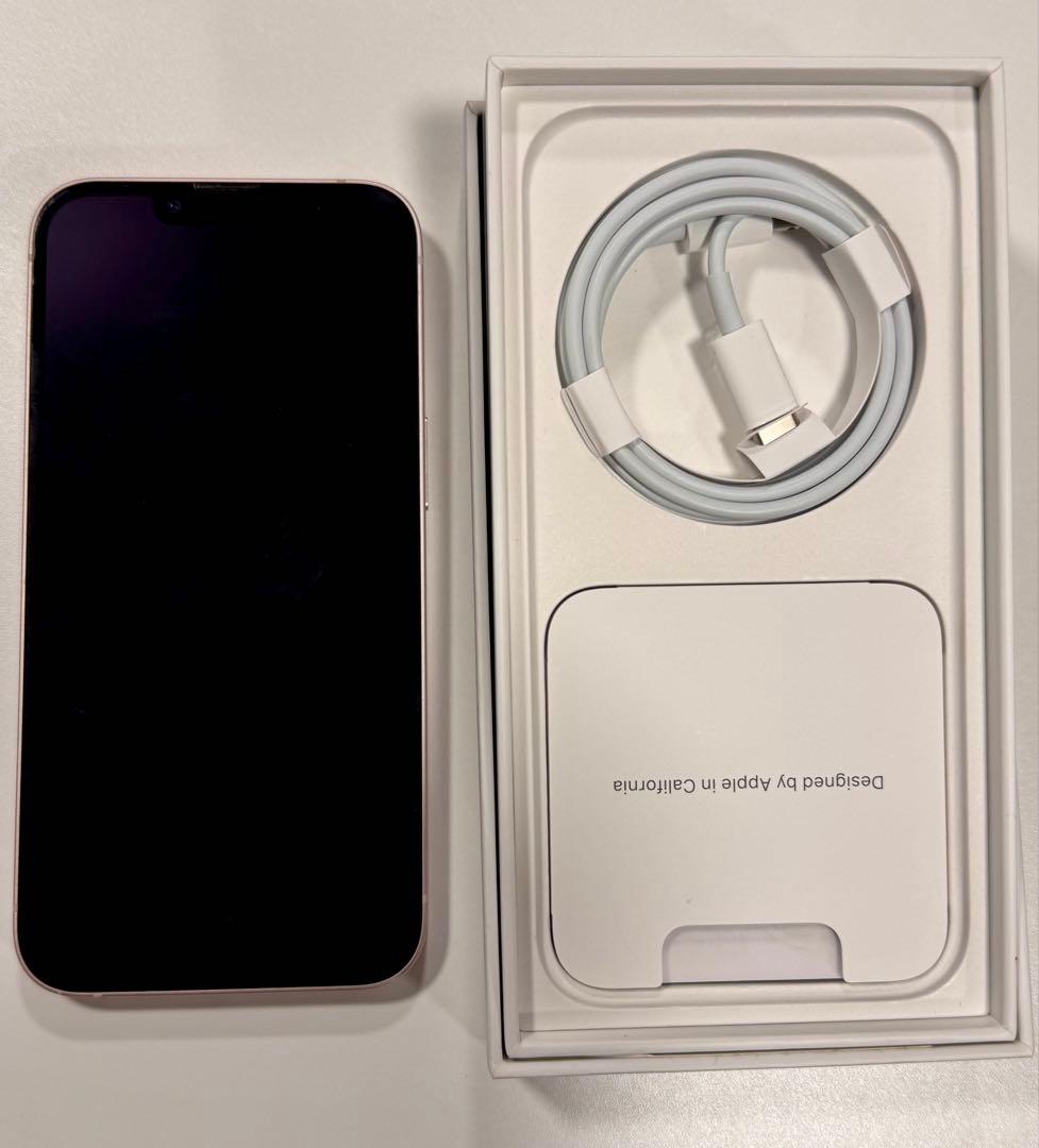 【えの】Apple iPhone 13 ピンク 本体 充電ケーブル付き