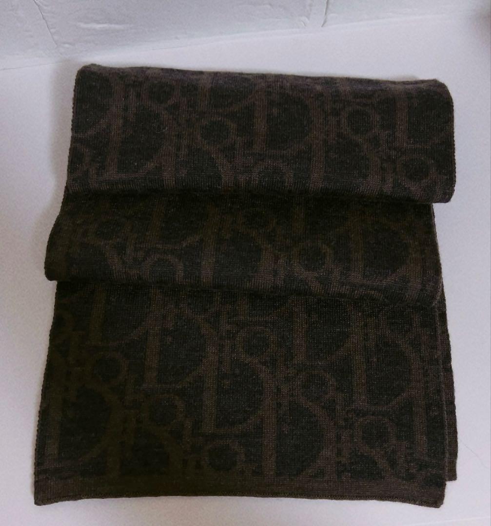 クリスチャンディオールChristianDior マフラー　ブラウン　男女兼用