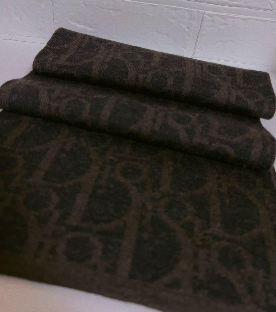 クリスチャンディオールChristianDior マフラー　ブラウン　男女兼用