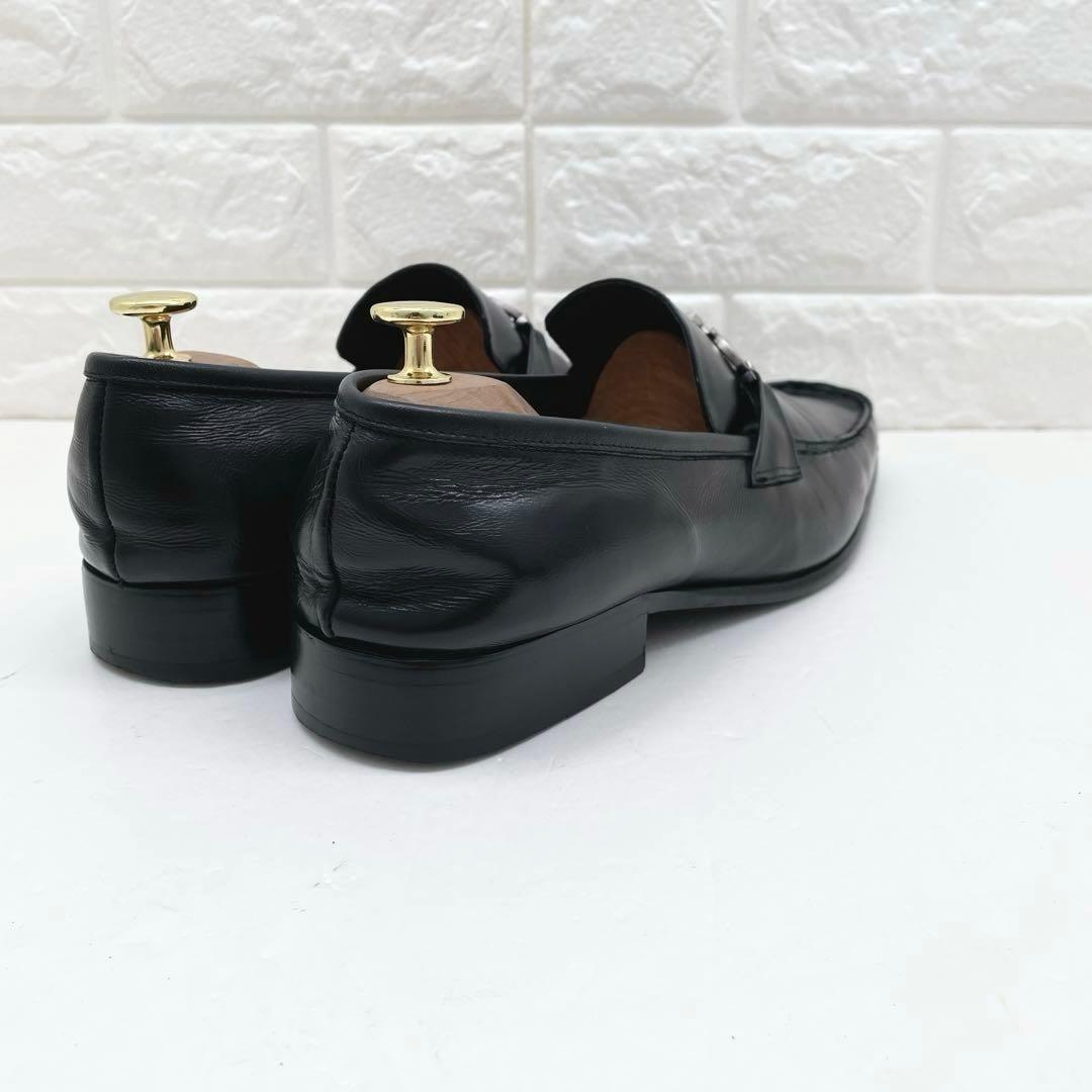 Salvatore Ferragamo ガンチーニ ブラックレザー ローファー