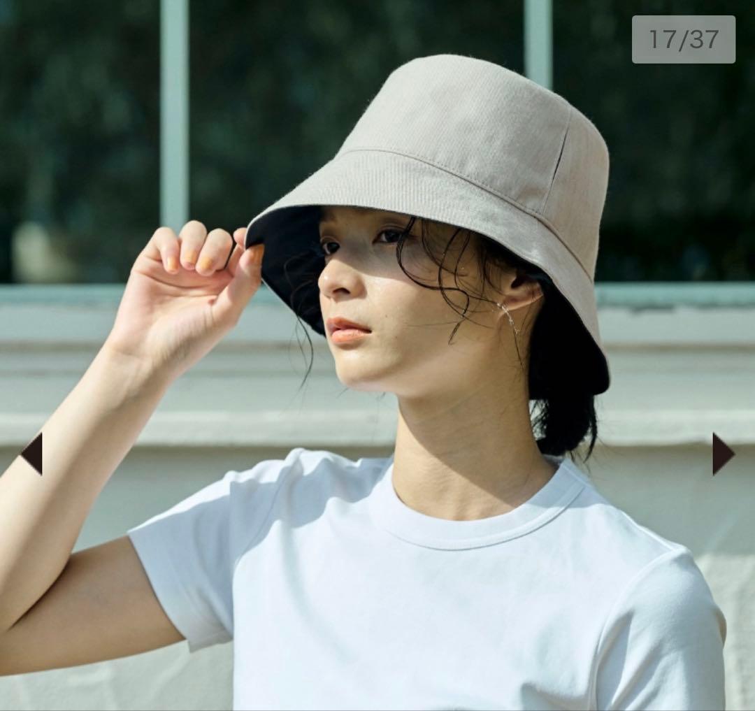 【サンバリア100】バケットハット M アイボリー