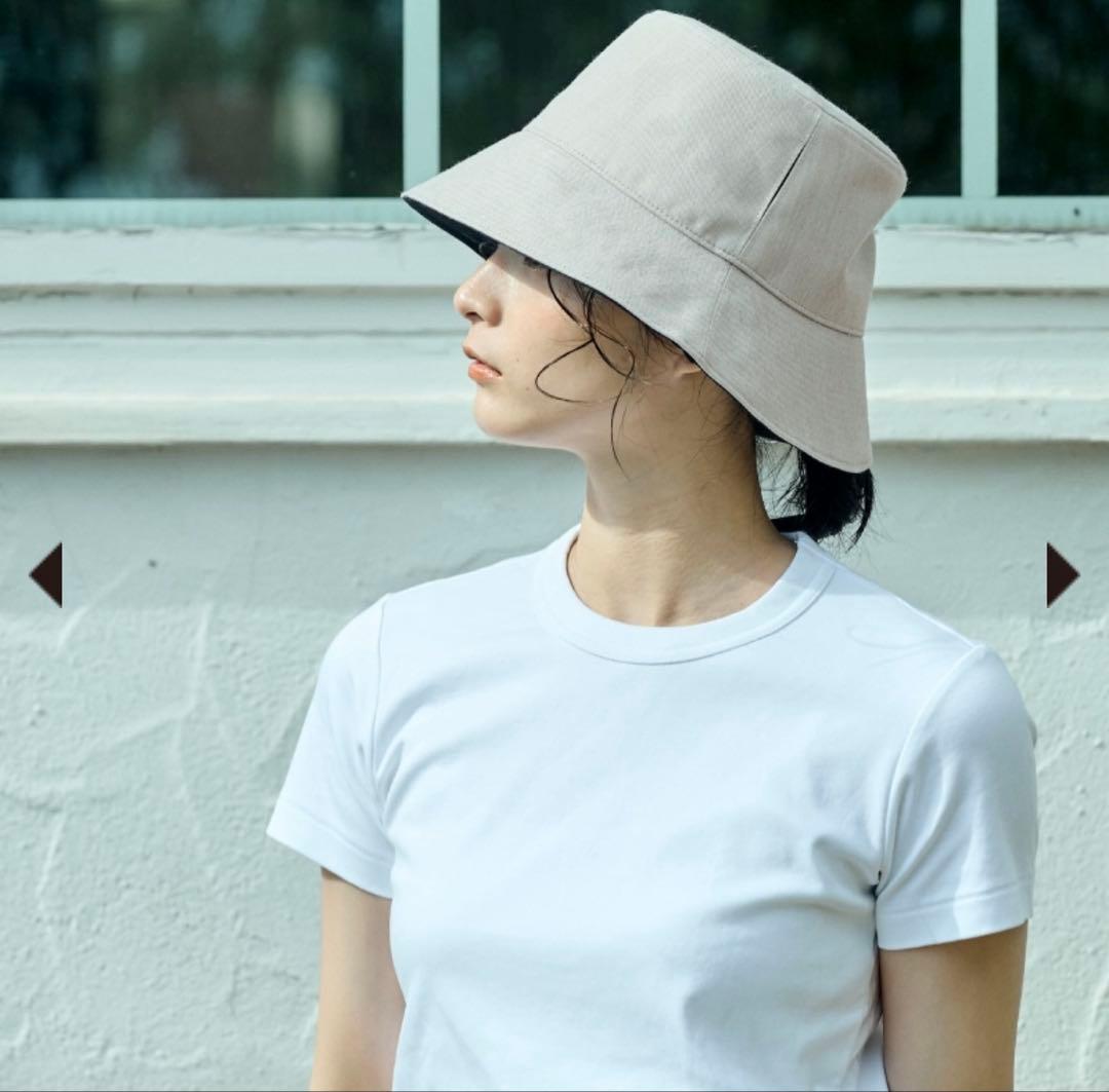 【サンバリア100】バケットハット M アイボリー