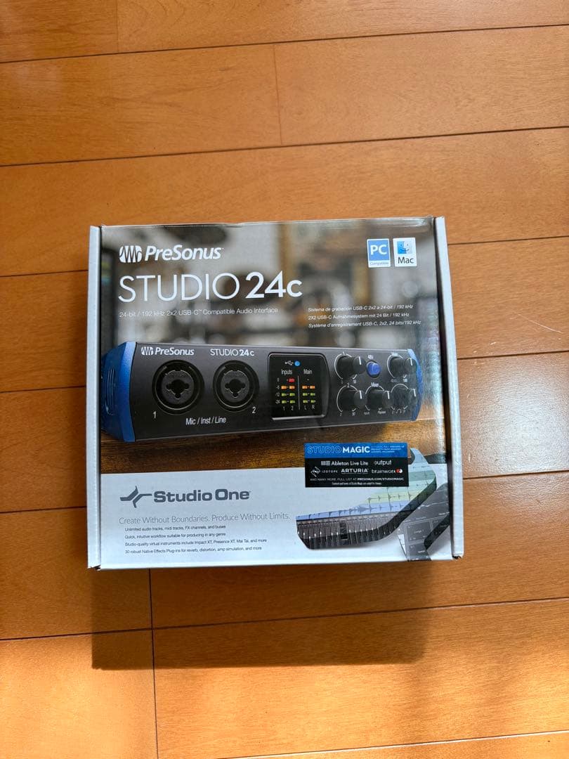 PreSonus Studio 24c インターフェイス　箱、ケーブル付属
