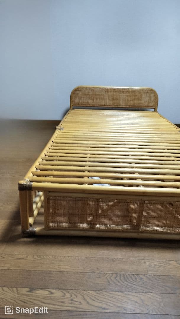 MAXさま専用 藤(ラタン)のベッド 直接引き渡し限定　2台セット
