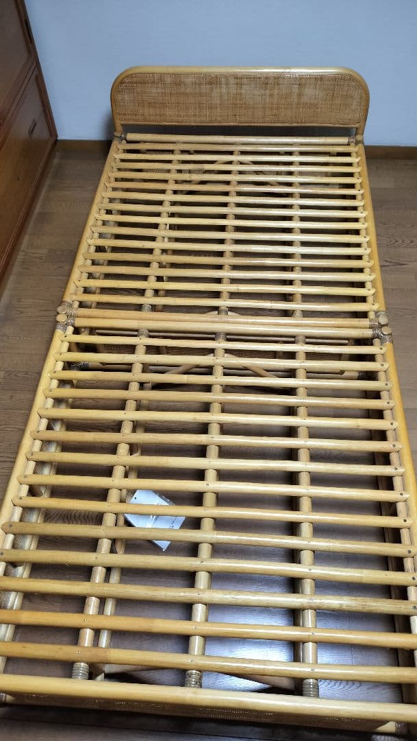 MAXさま専用 藤(ラタン)のベッド 直接引き渡し限定　2台セット
