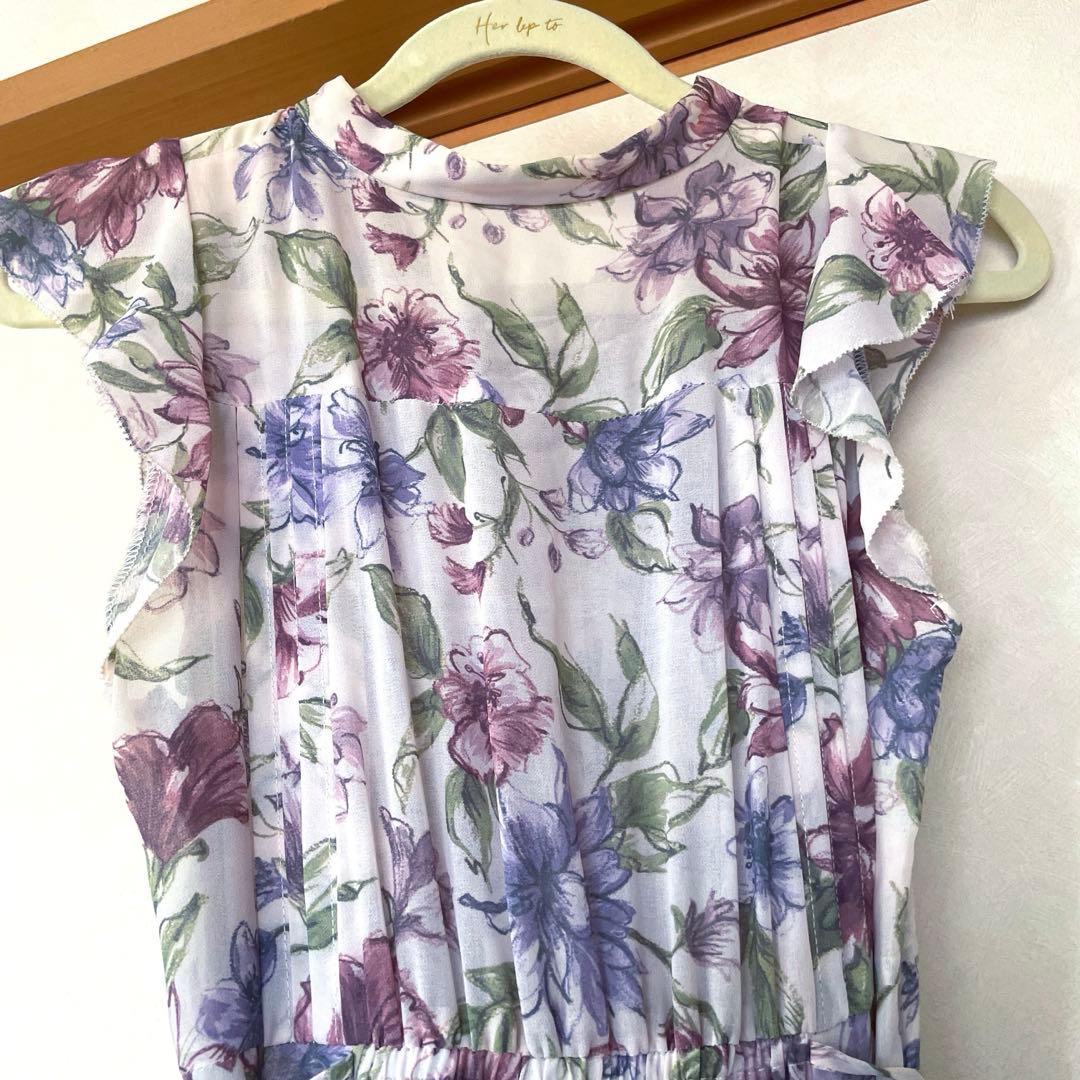 【新品タグ付】SNIDEL プリーツプリントワンピース