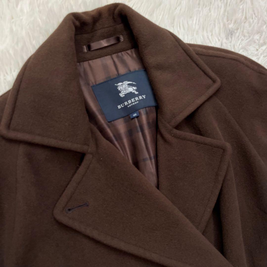 専用Lサイズ相当　バーバリーロンドン　チェスターコート　ノバチェック　アンゴラ
