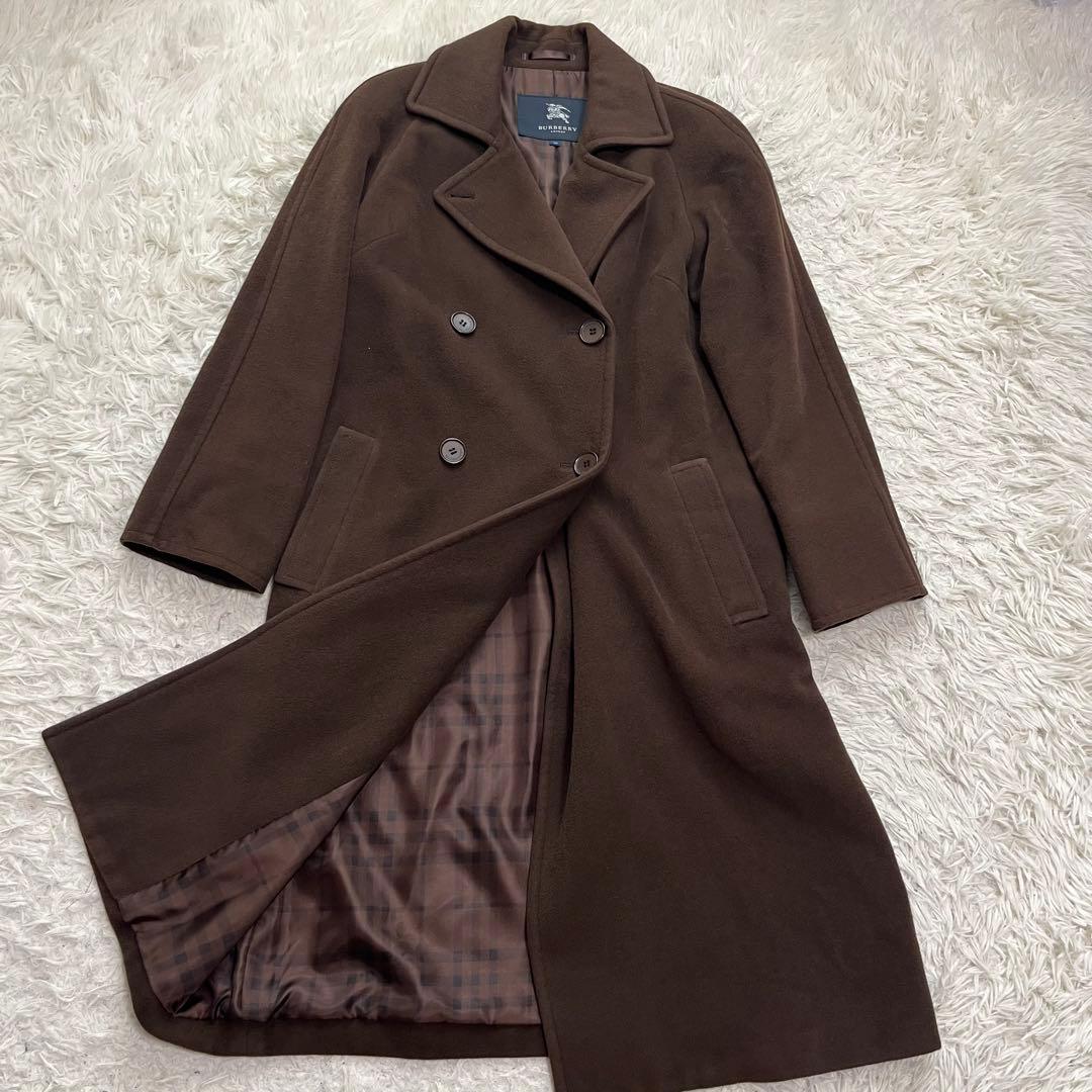 専用Lサイズ相当　バーバリーロンドン　チェスターコート　ノバチェック　アンゴラ