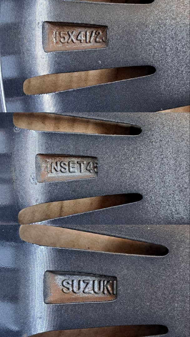 TOMO様スズキ スペーシア カスタム MK53S 純正ホイール15インチ 4本