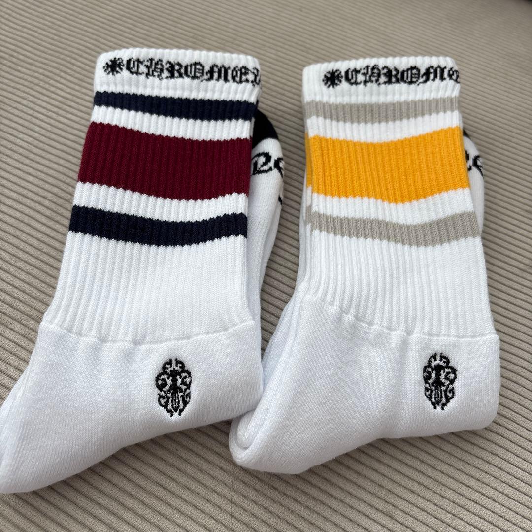 CHROME HEARTS 黄色ストライプソックス 1足