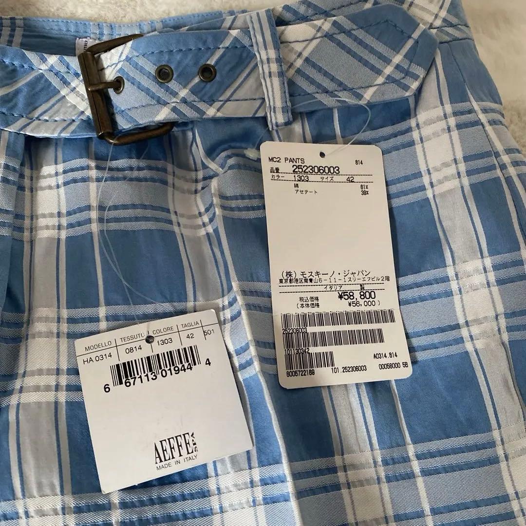 [新品タグ付き] MOSCHINO チェック柄パンツ Lサイズ ゴルフパンツ