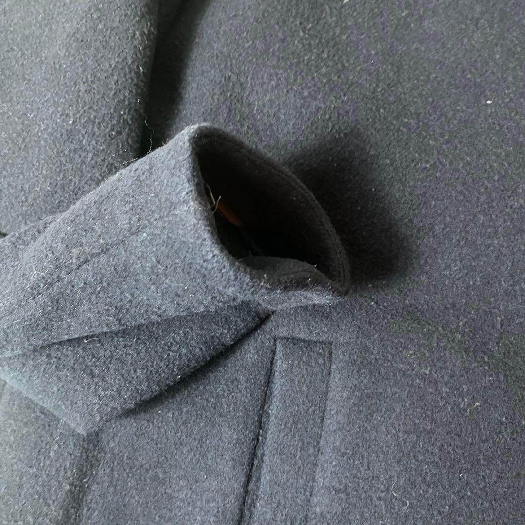 ENFOLD ウールリバー ノーカラーコート ネイビー 38 着丈122cm