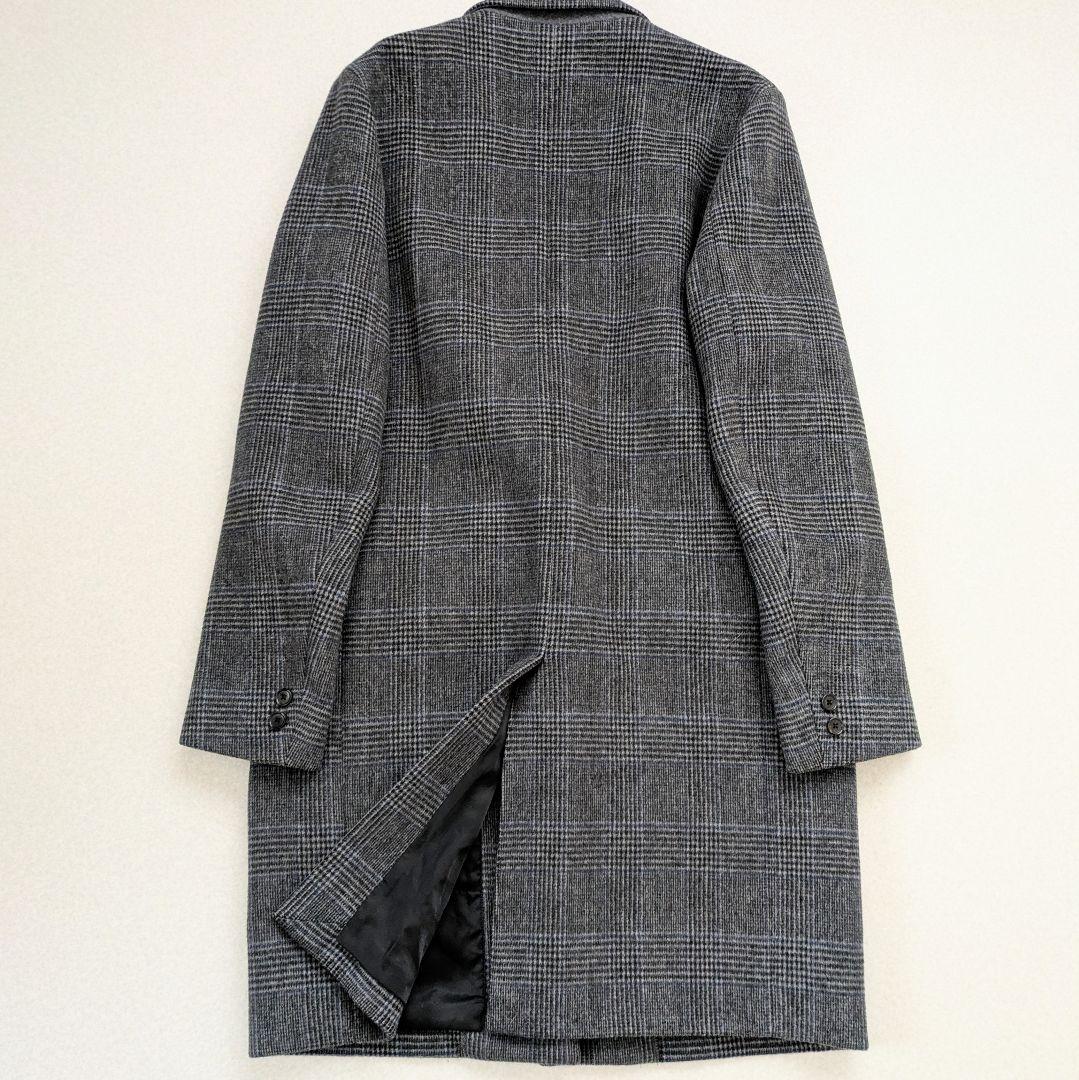 未使用級 B＆Yユナイテッドアローズ メルトンコート オーバーチェック　Ｌ