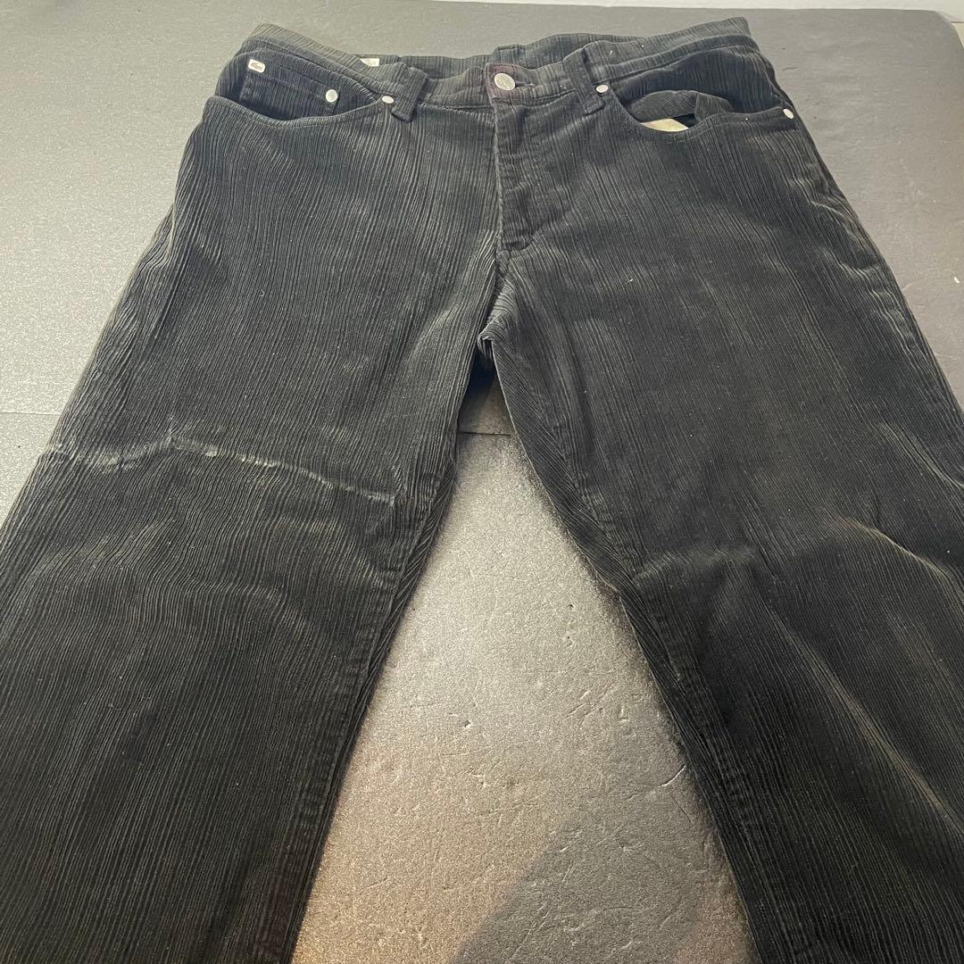 LACOSTE ブラック コーデュロイジャケットパンツ　セットアップ