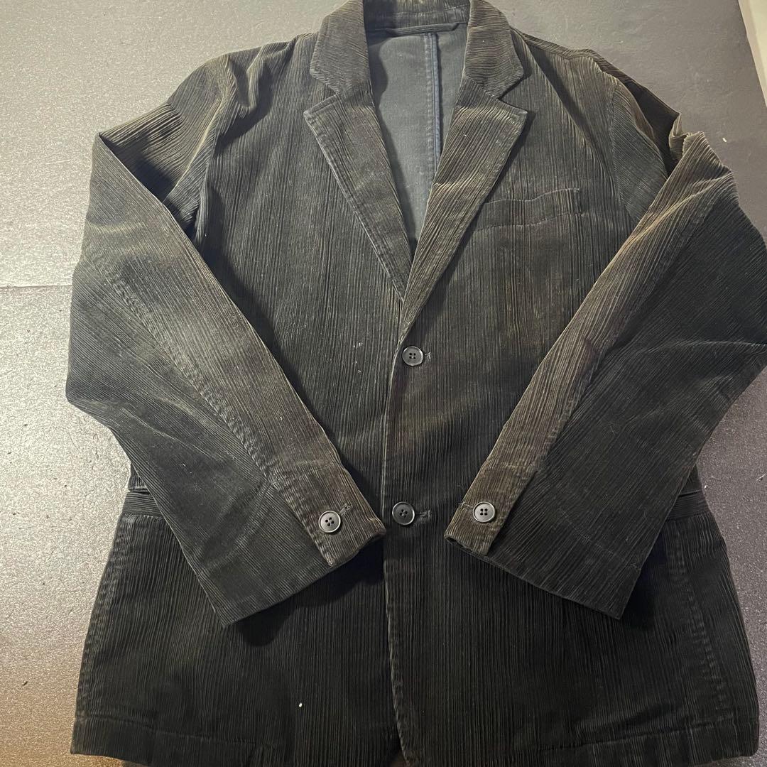 LACOSTE ブラック コーデュロイジャケットパンツ　セットアップ