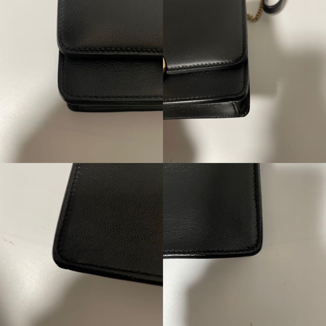 ✨️未使用保管✨️ Jimmy Choo ショルダーバッグ　チェーン　レザー　黒