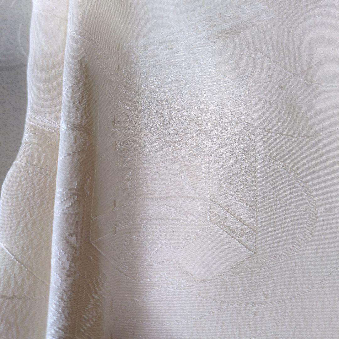 七五三３歳正絹縮緬柄入りの被布(新品）ミルキーホワイト色