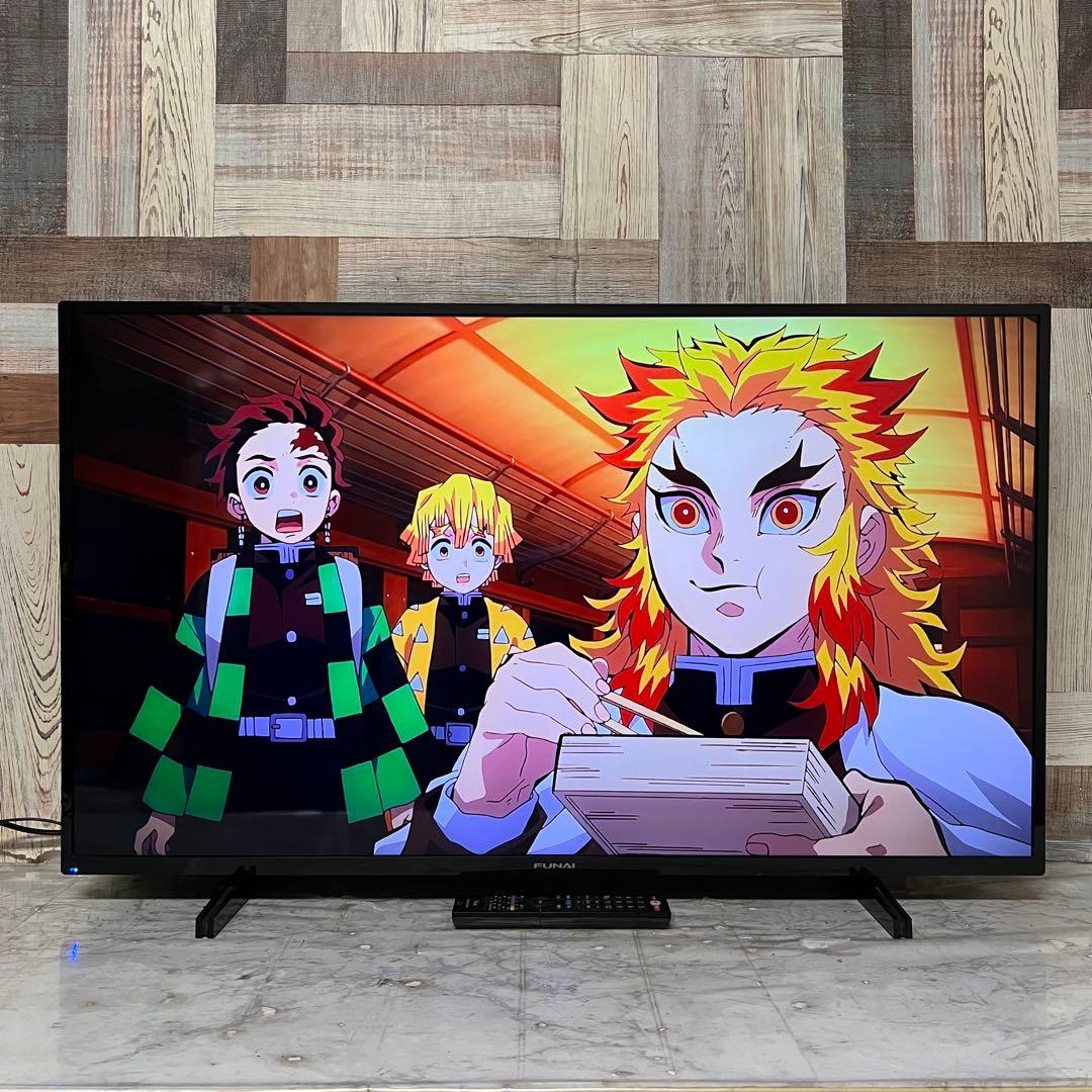 全国送料込❣️フナイ43V型4K チューナ内蔵外付けHDD裏番組録画対応