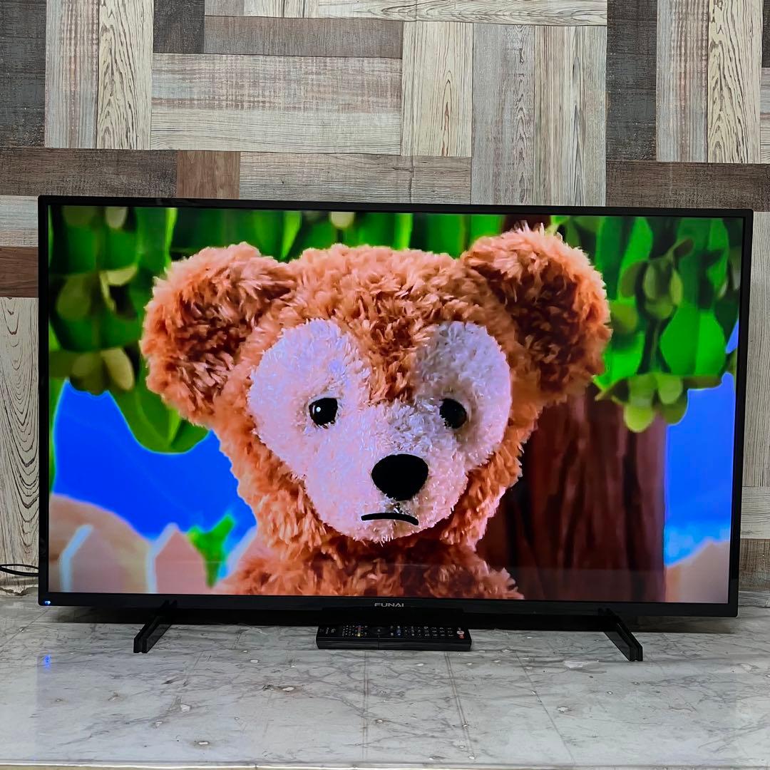 全国送料込❣️フナイ43V型4K チューナ内蔵外付けHDD裏番組録画対応