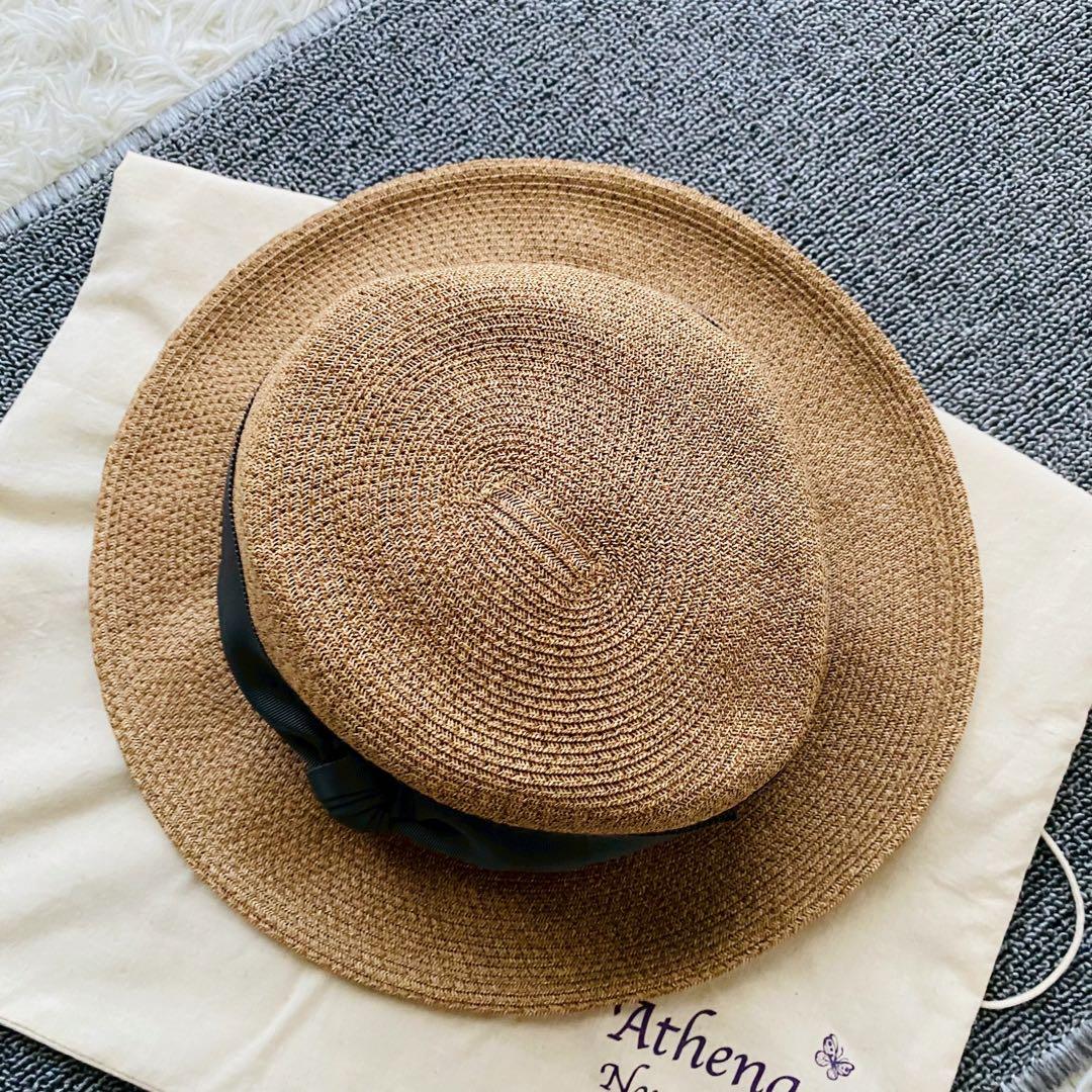 アシーナニューヨーク●極美品●石原さとみ着用モデル カミラ リボンストローハット