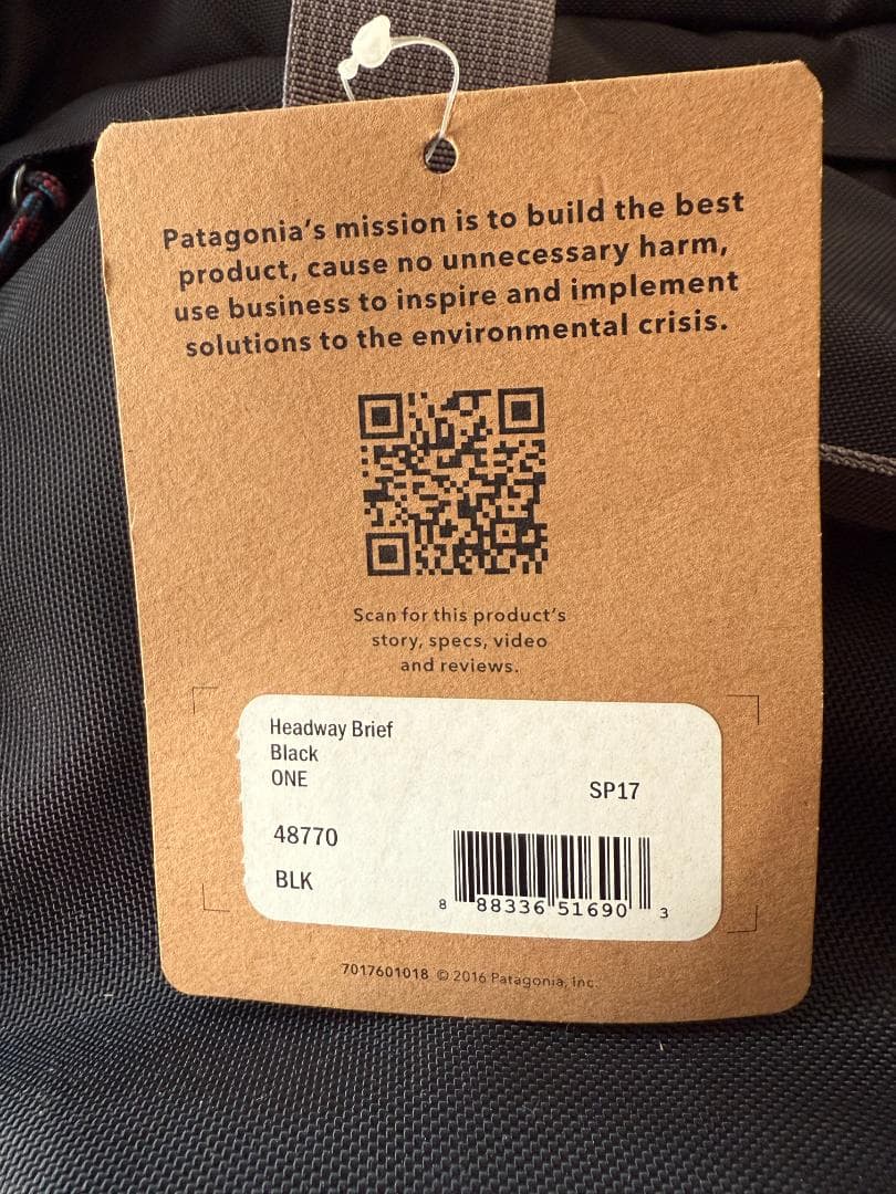 【新品】Patagonia ブラック ブリーフケース 22L