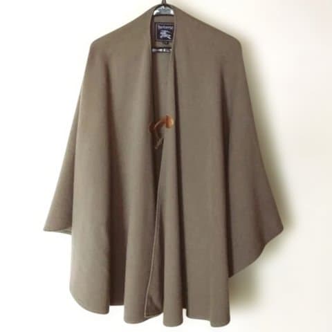 希少／バーバリーBurberry／ポンチョ／ケープコート／ノバチェック／3way