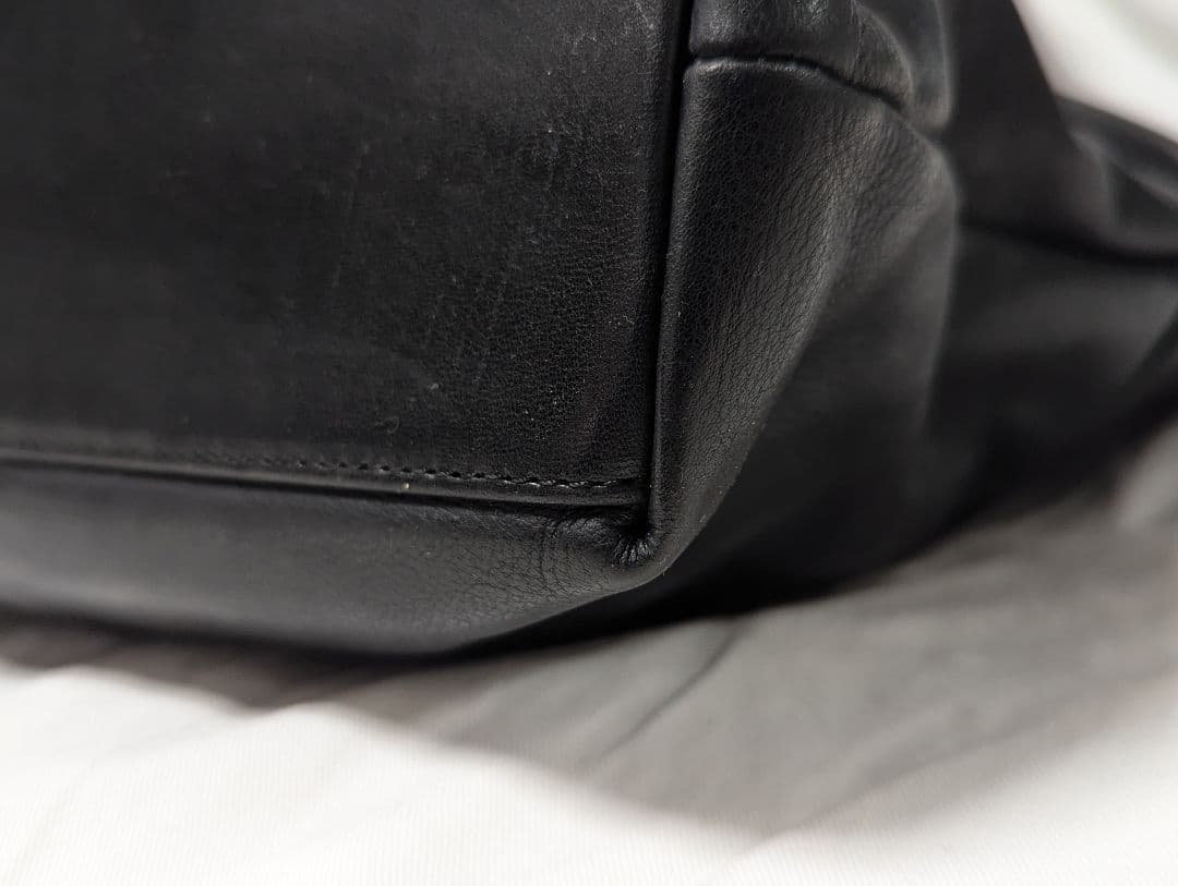 石見銀山 群言堂 トートバック　本革　レザー　黒 A4