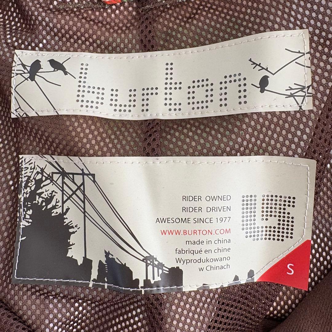 burton スノーウェエア レディース　上M　下S　白系チェックスノボースキー