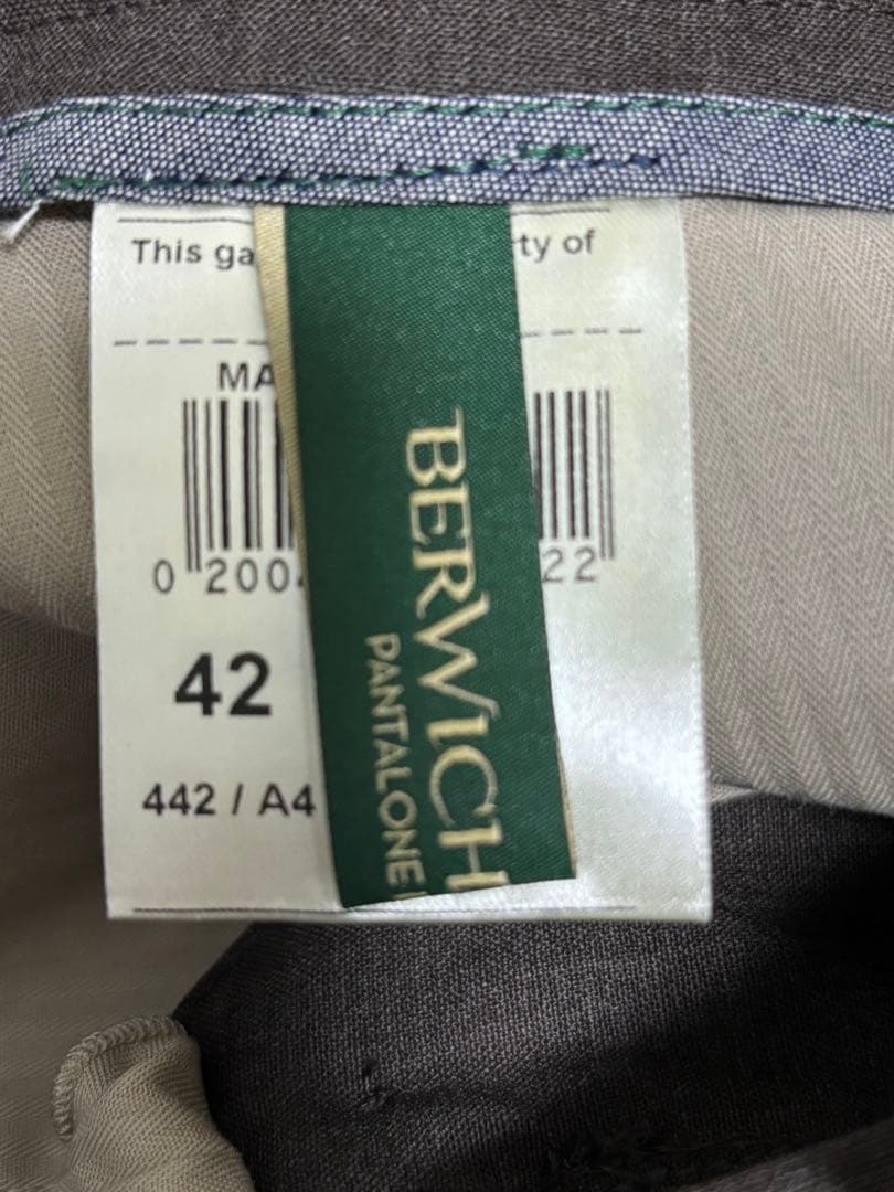 未使用 BERWICH ベルウィッチ SCOTCH スコッチ テクノウール 42